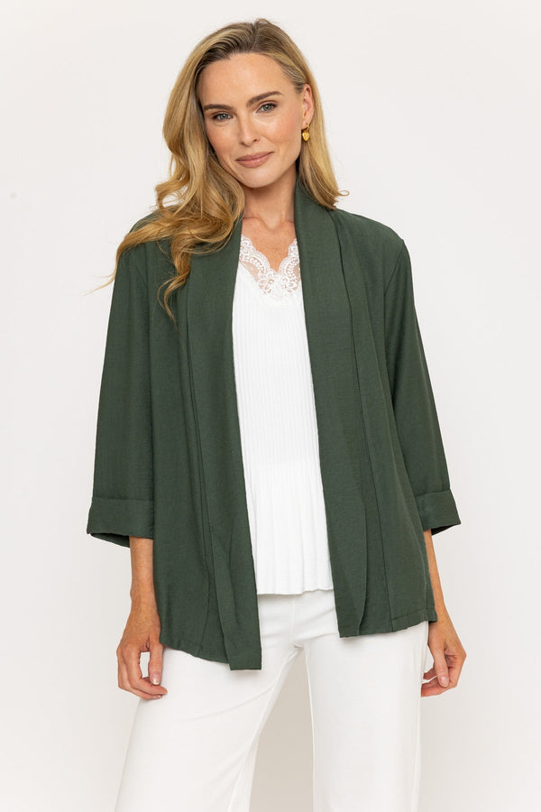 carraig donn Khaki Viscose Blend Lightweight Jacket