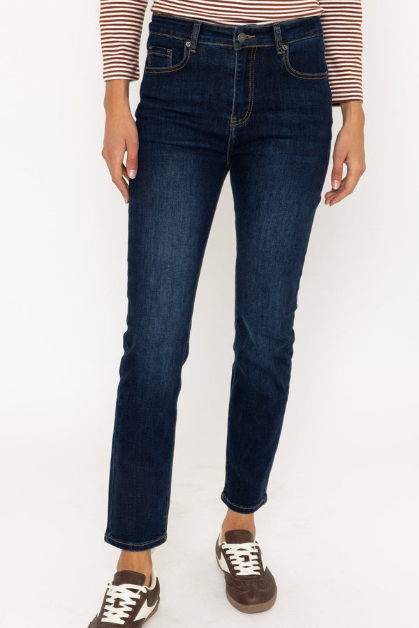 Carraig Donn Lana Straight Leg Jeans In Indigo Blue