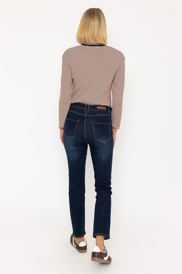 Carraig Donn Lana Straight Leg Jeans In Indigo Blue