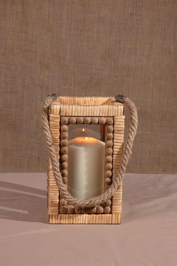 Carraig Donn Large Blake Decorative Natural Rattan Lantern
