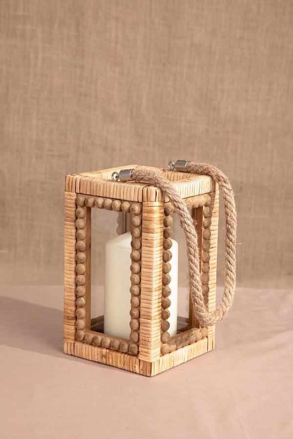 carraig donn Large Blake Decorative Natural Rattan Lantern