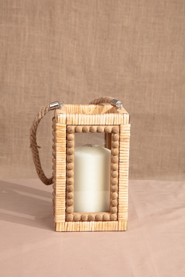 carraig donn Medium Blake Decorative Natural Rattan Lantern