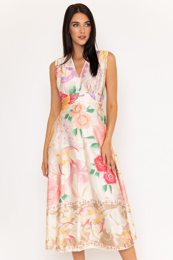Carraig Donn Multicolour Print Sleeveless Alina Midi Dress