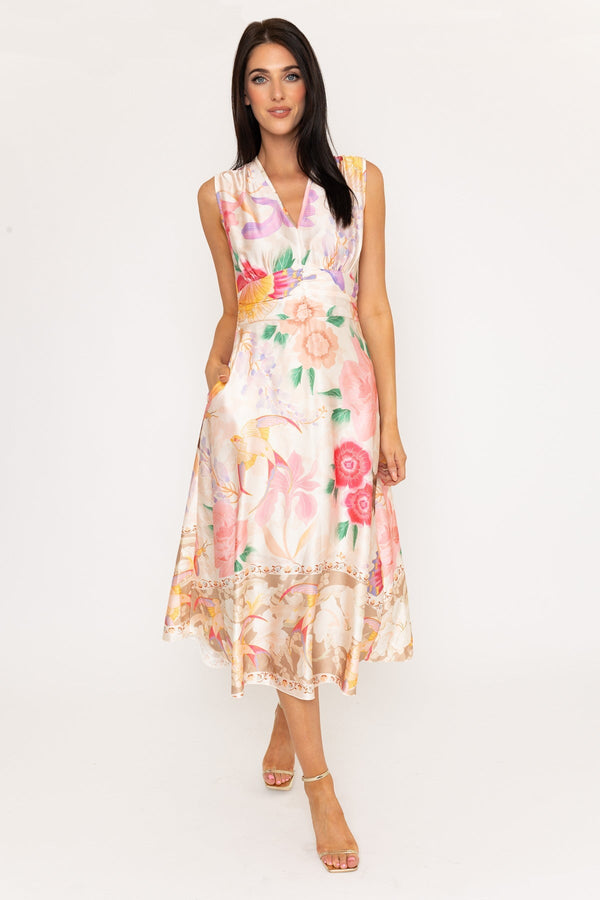 carraig donn Multicolour Print Sleeveless Alina Midi Dress