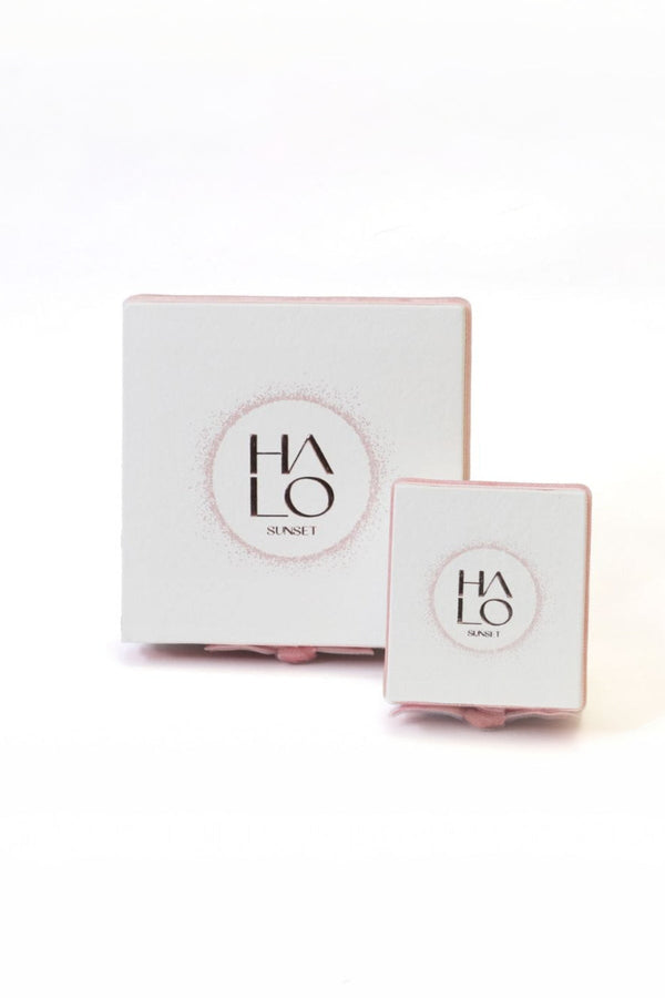 Carraig Donn Pink Halo Small Rose Gold Hoop Earrings