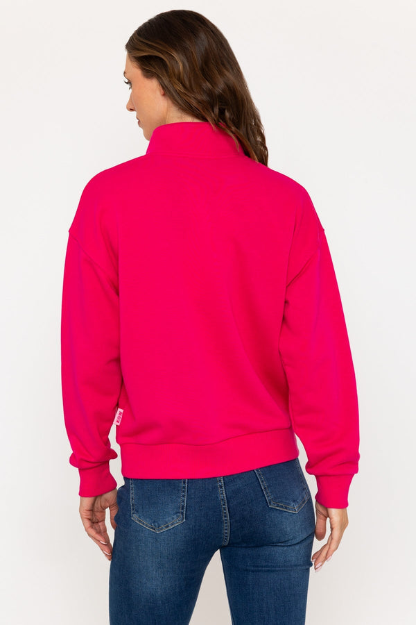 Carraig Donn Pink Sweatshirt With Snap Button Closure