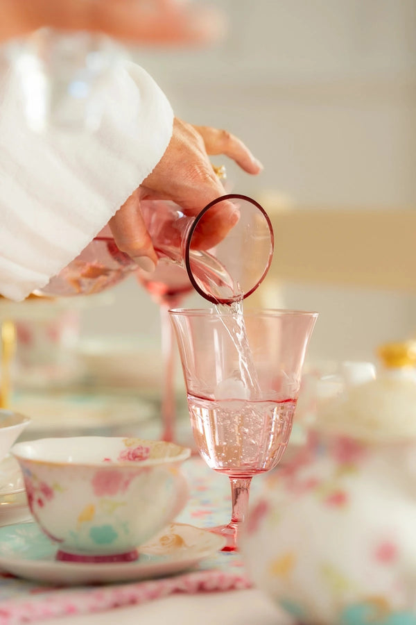 Carraig Donn Rosa Belle Set Of 2 Pink Water Glasses