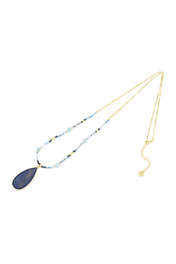 Carraig Donn Semi Precious Blue Lapis Stone Necklace