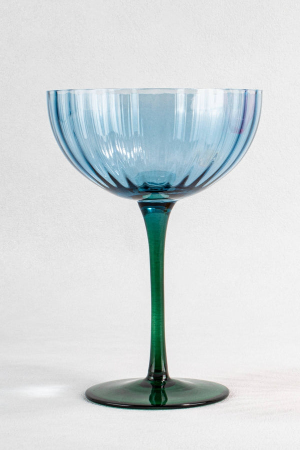 Carraig Donn Set Of 2 Eclectic Ripple Champagne Saucers