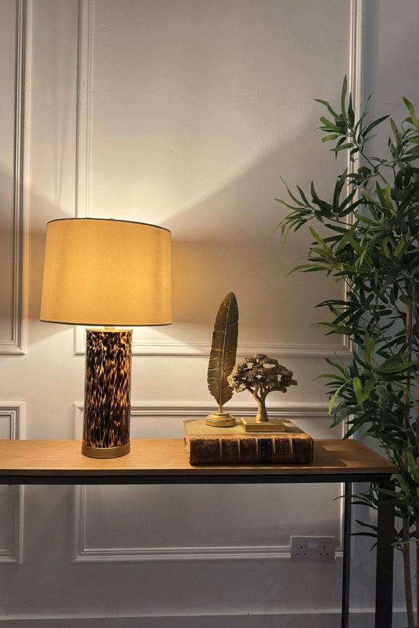 Carraig Donn Shoreditch Cylinder Shape Glass Table Lamp