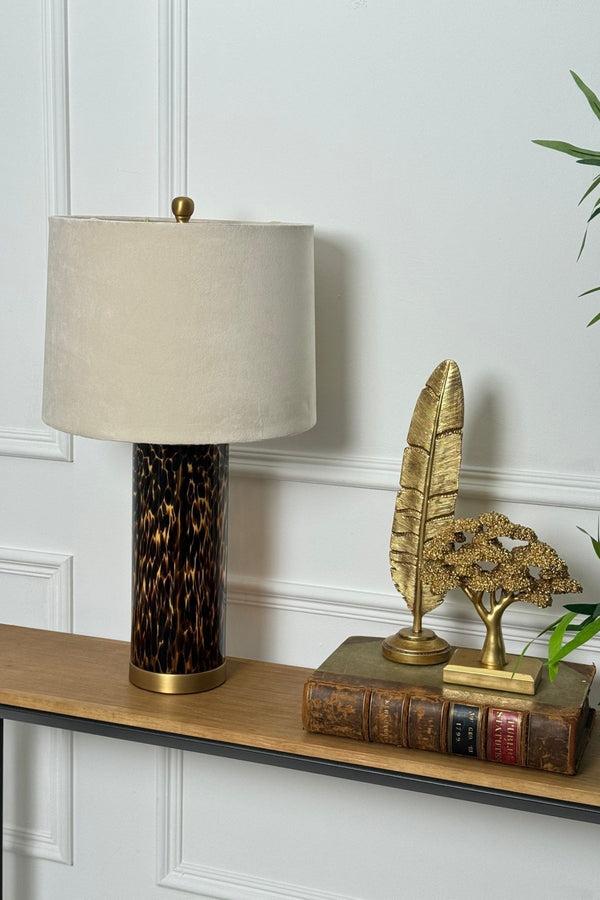 Carraig Donn Shoreditch Cylinder Shape Glass Table Lamp