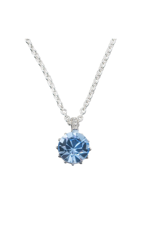 carraig donn Silver Light Sapphire Crystal Pendant Necklace