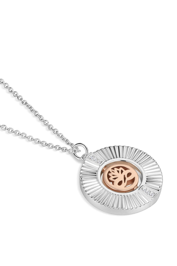 Carraig Donn Silver & Rose Gold Plated Tiamo Pendant Necklace