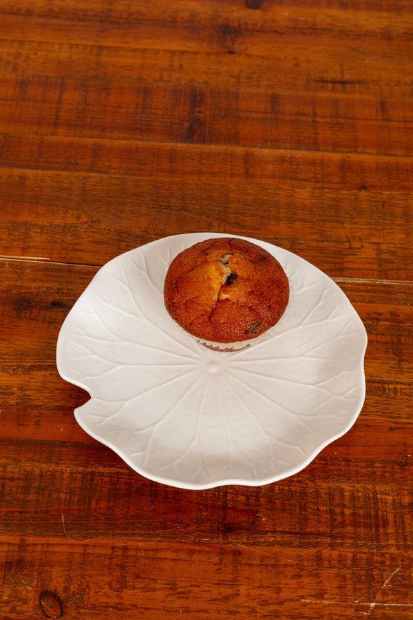 carraig donn Small Ceramic Textured White Lotus Plate