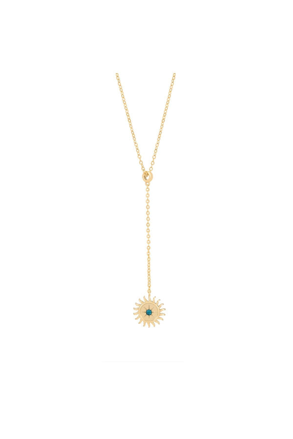 carraig donn Soleil Mini Drop Sun Turquoise Pendant Necklace