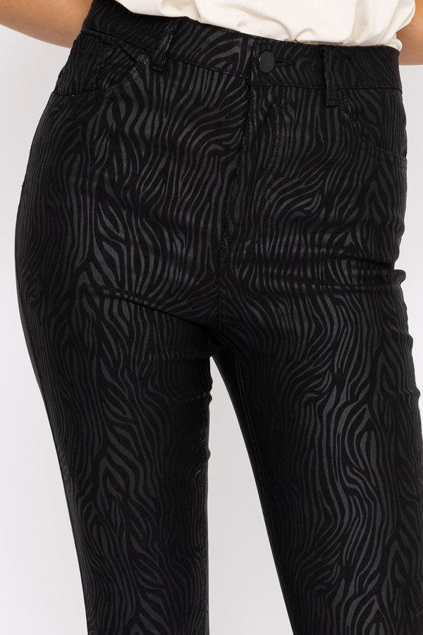 Carraig Donn Sophia Skinny Coated Pants In Black 32"