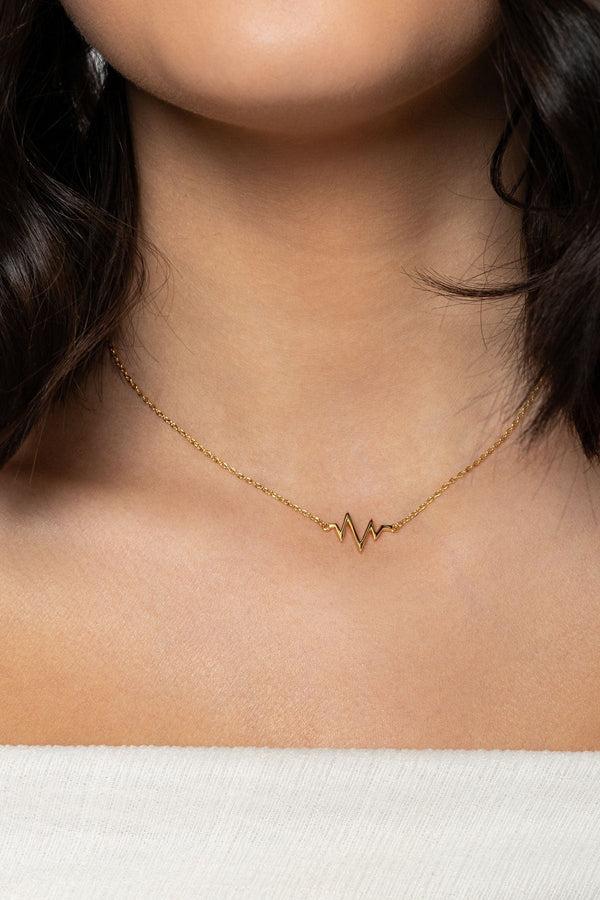 Carraig Donn The Pink Box Gold Lightning Strike Necklace