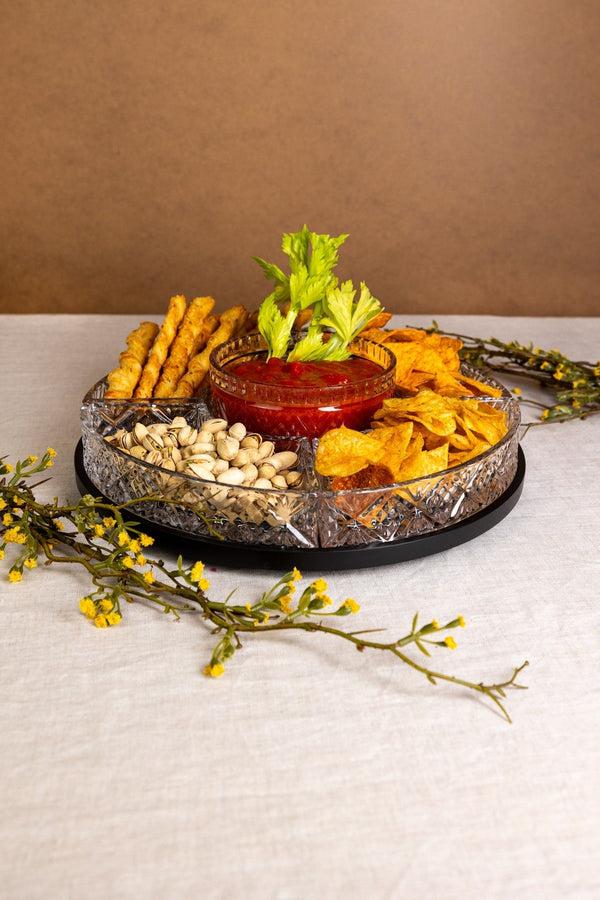 carraig donn Trinity Dark Wood Base Susan Serving Set