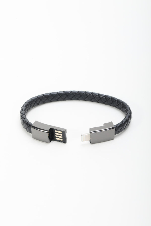 carraig donn USB-ISO Charging Cable Bracelet in Black