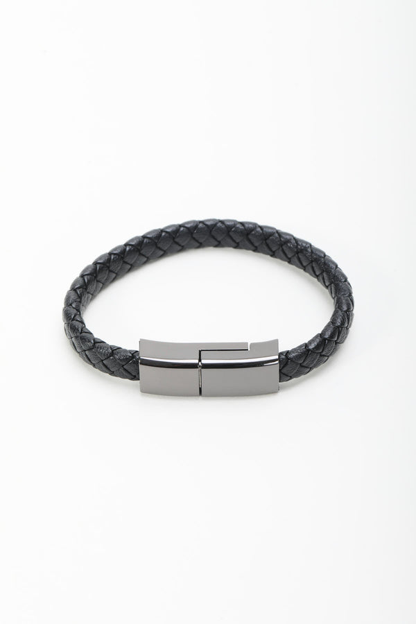 Carraig Donn USB-USB C Charging Cable Bracelet In Black
