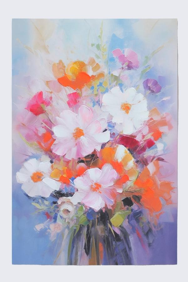 carraig donn Vivid Colorful Posy Floral Canvas Wall Art