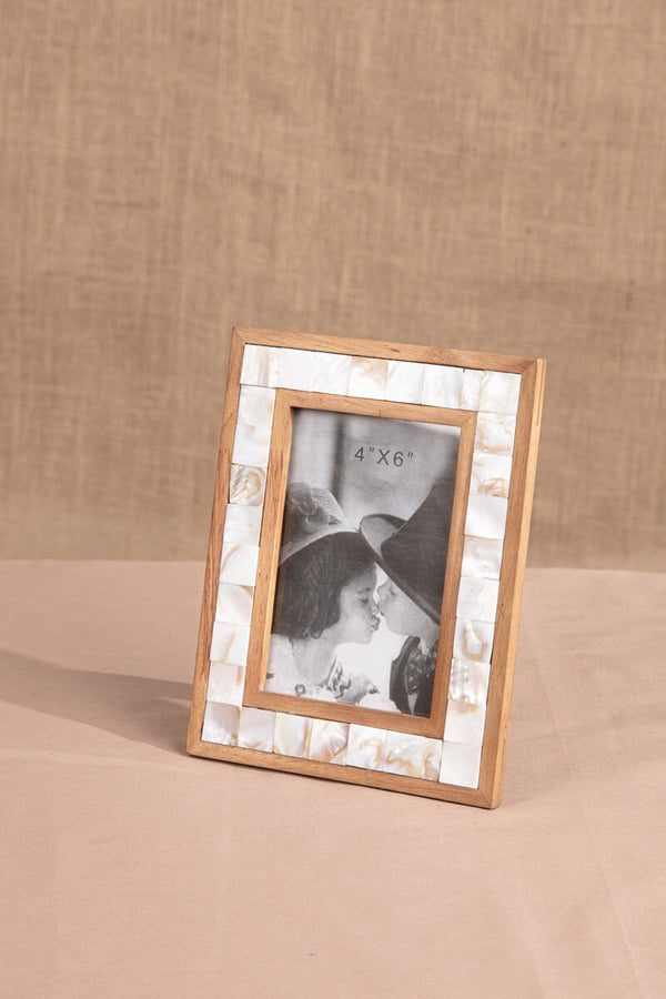 Carraig Donn Wood & Mother Of Pearl 4x6 Picture Frame
