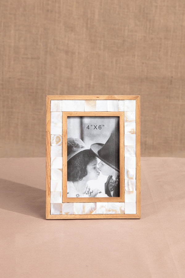 Carraig Donn Wood & Mother Of Pearl 4x6 Picture Frame