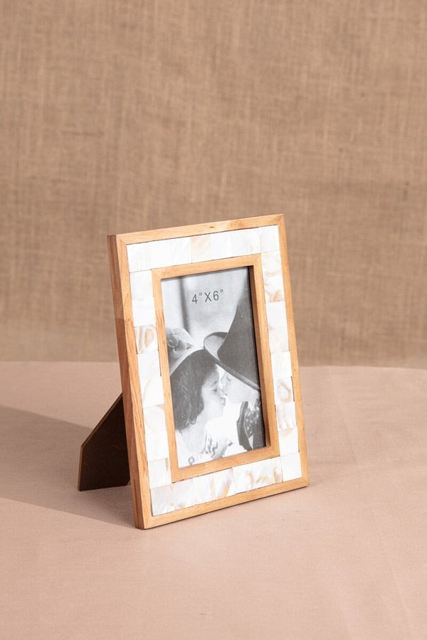 Carraig Donn Wood & Mother Of Pearl 4x6 Picture Frame