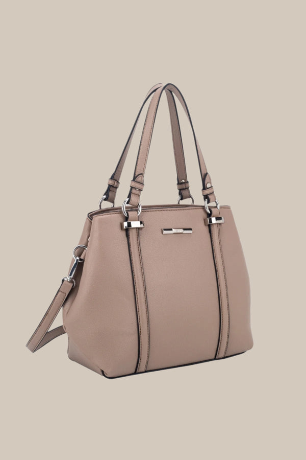 Carraig Donn Zermatt Double Handle Tote Bag In Taupe