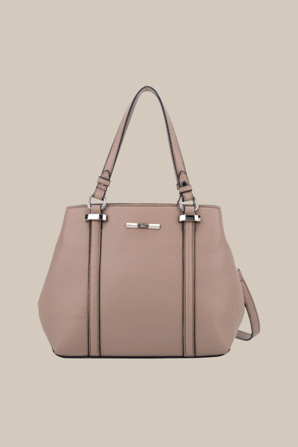 carraig donn Zermatt Double Handle Tote Bag in Taupe