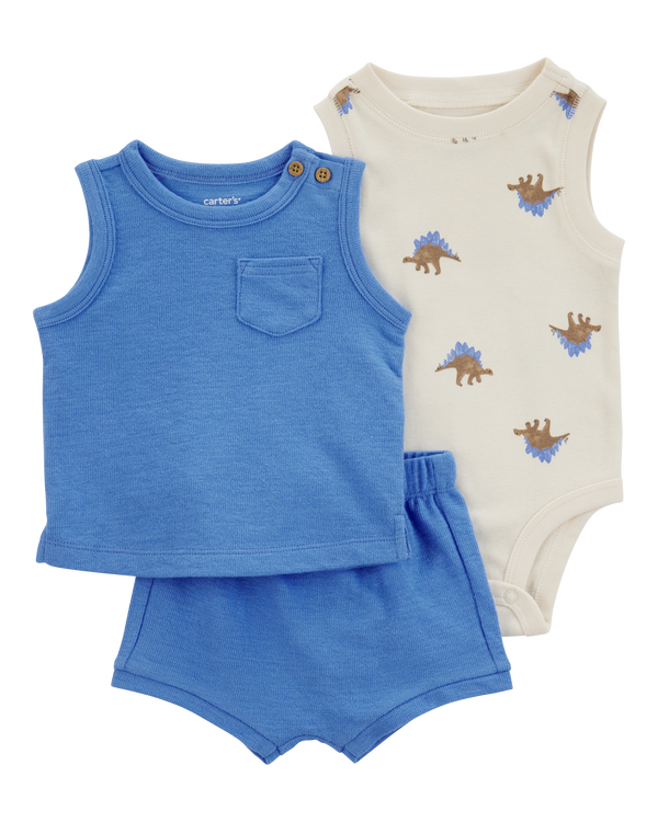 carter's Baby Boy 3-Piece Dinosaur Little Short Set