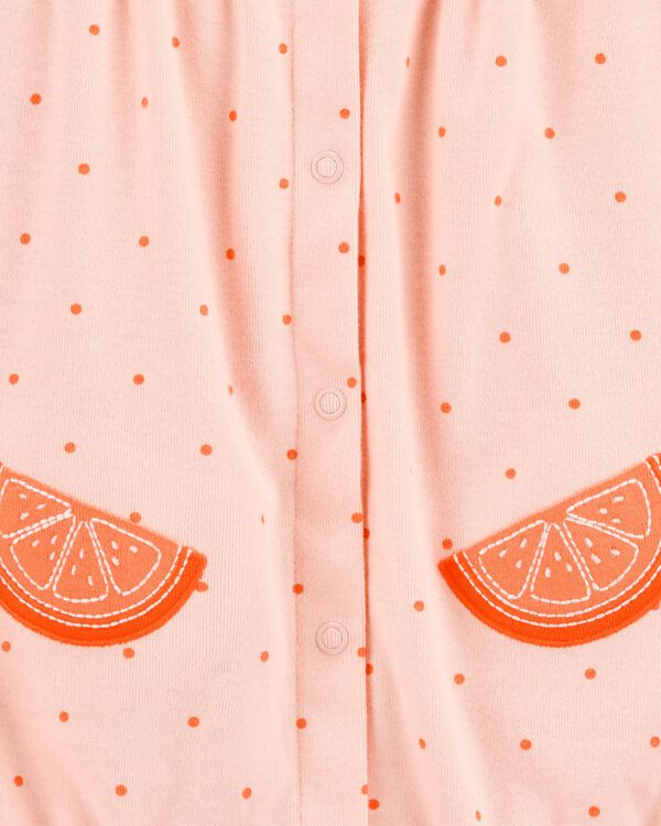 Carter's Baby Girl Cotton Short-Sleeve Romper - Orange