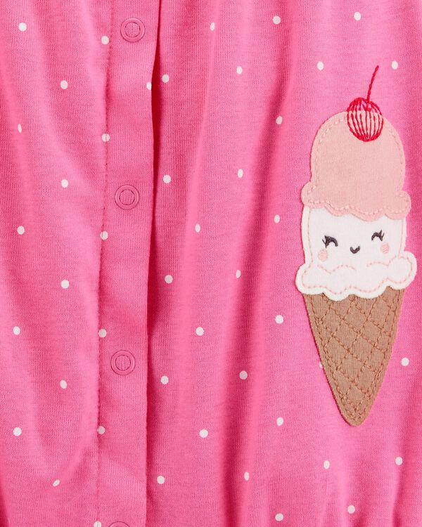 Carter's Baby Girl Ice Cream Short-Sleeve Cotton Romper - Pink