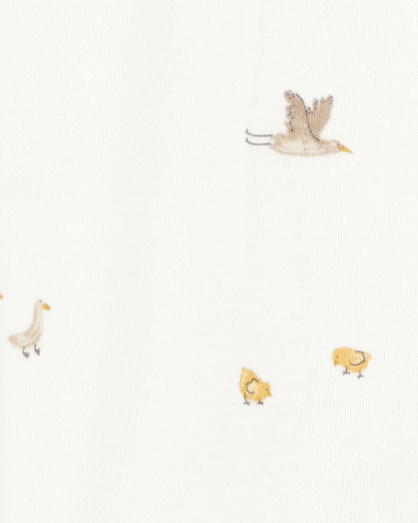 Carter's Baby Mini Bird Print 2-Way Zip Cotton Sleep & Play Pajamas