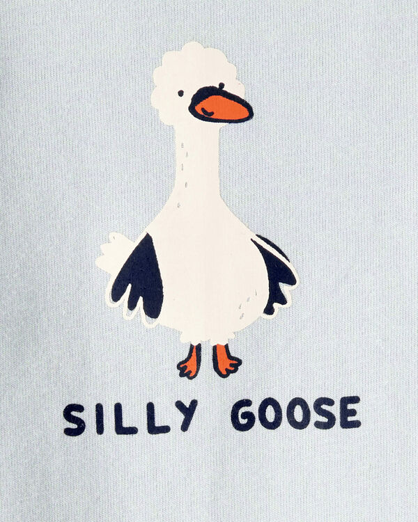 Carter's Baby Silly Goose Cotton Long-Sleeve Graphic Bodysuit - Blue