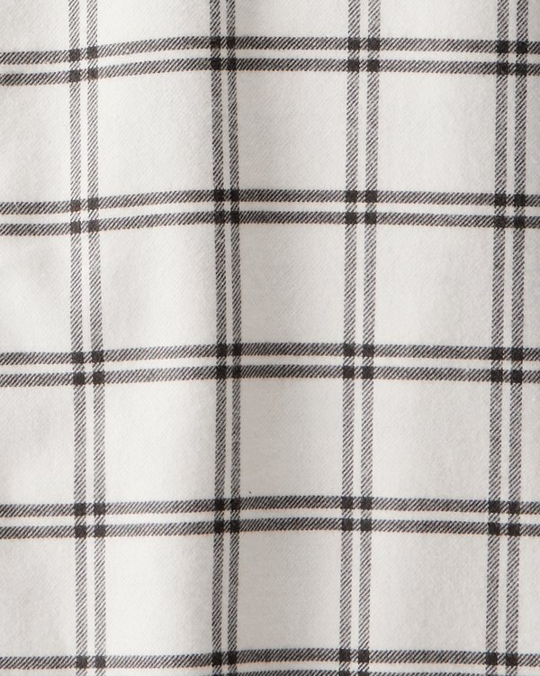 Carter's Boys Plaid Layered-Look Button-Down Hooded Tee - Grey