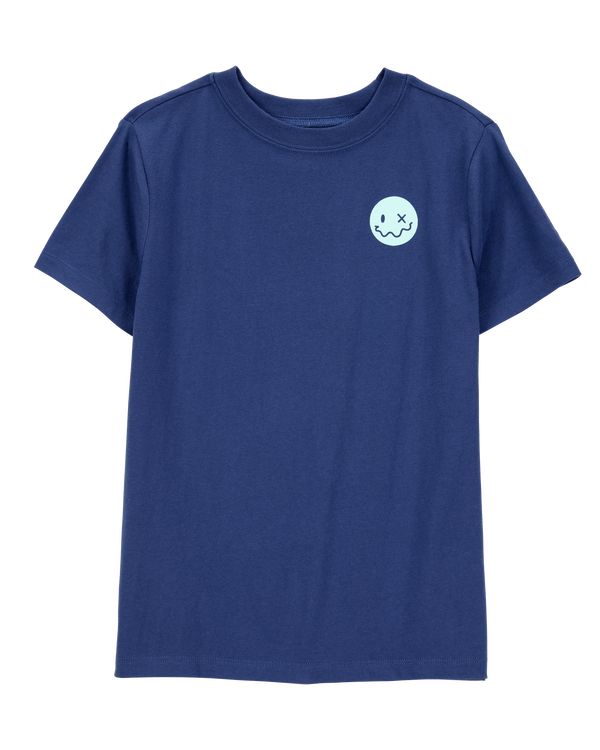 carter's Boys Smiley Face Short-Sleeve Graphic Tee - Navy