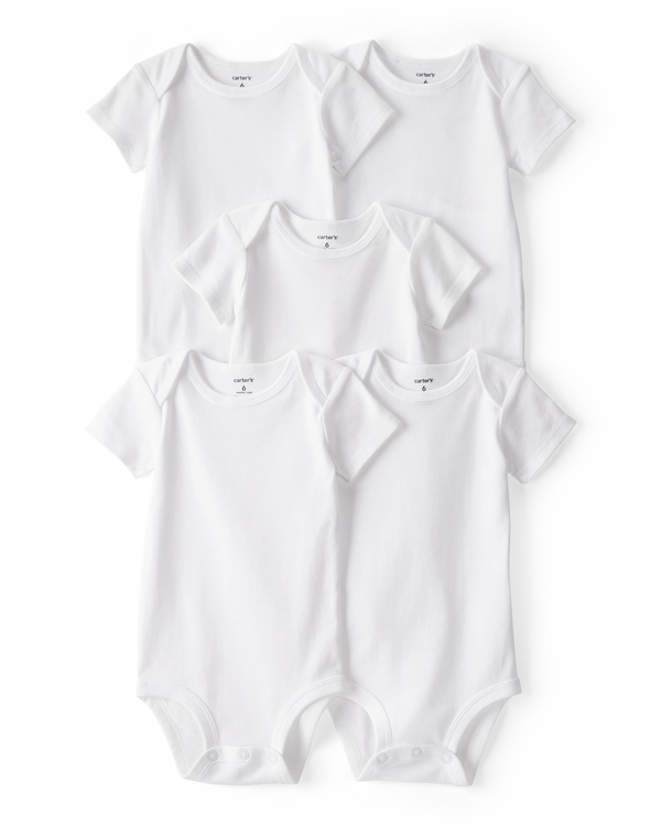 carter's Baby 5-Pack Short-Sleeve Bodysuits - White