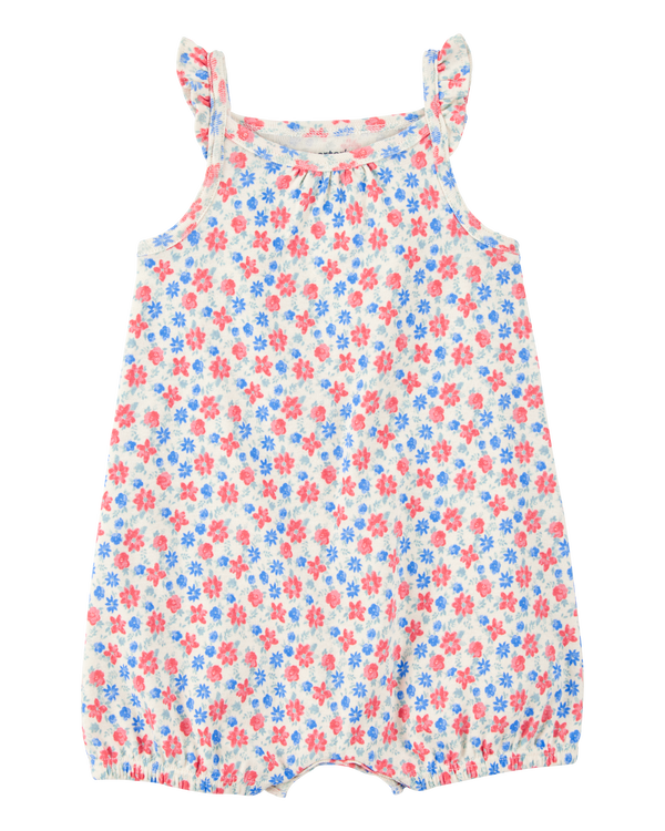 carter's Baby Floral Cotton Romper