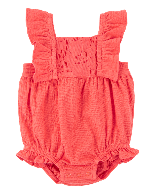 carter's Baby Girl Lace Crinkle Jersey Bubble