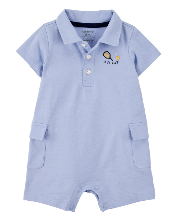 carter's Baby Pickleball Cotton Romper - Blue
