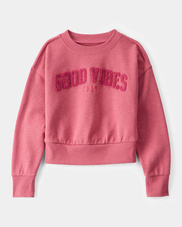 carter's Kid Oversized "Good Vibes" Sweatshirt - Pink