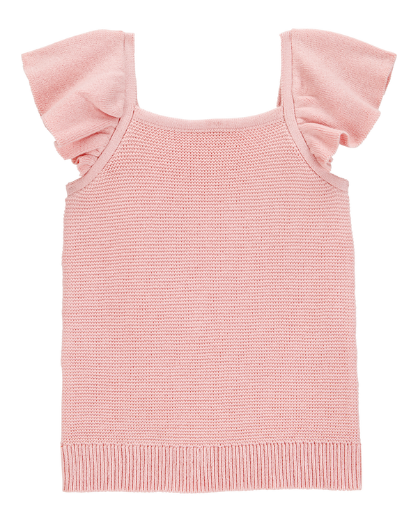 carter's Toddler Girl Flutter-Sleeve Rib Tank - Pink