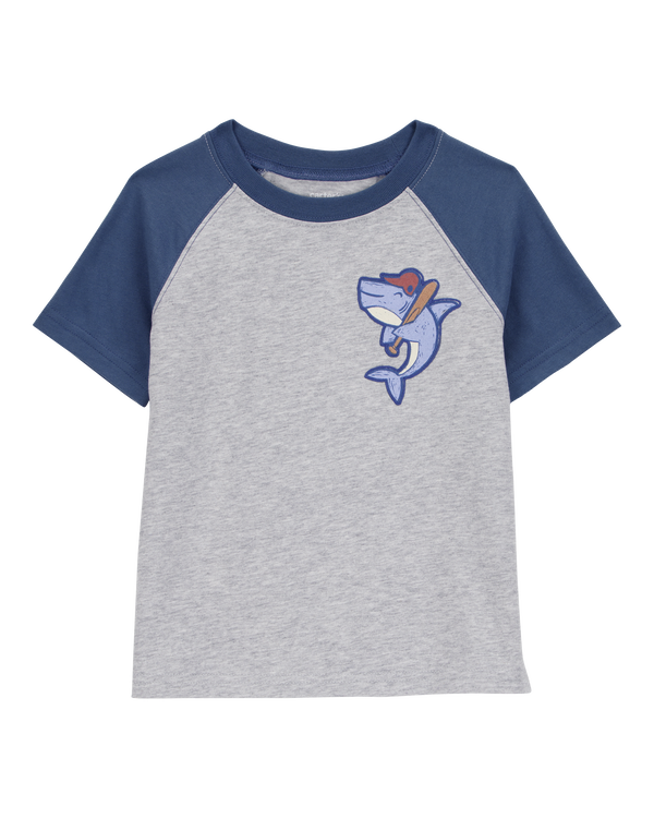 carter's Toddler Shark Raglan Tee - Grey