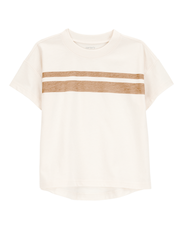 carter's Toddler Striped Short-Sleeve Tee - Cream