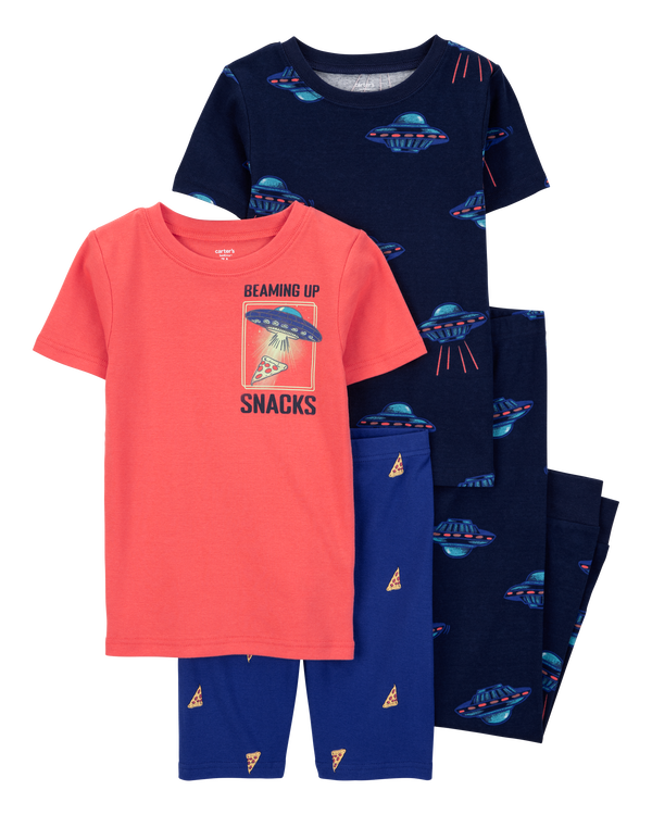 carter's Kid 4-Piece Space 100% Snug Fit Cotton Pajamas - Red/Navy