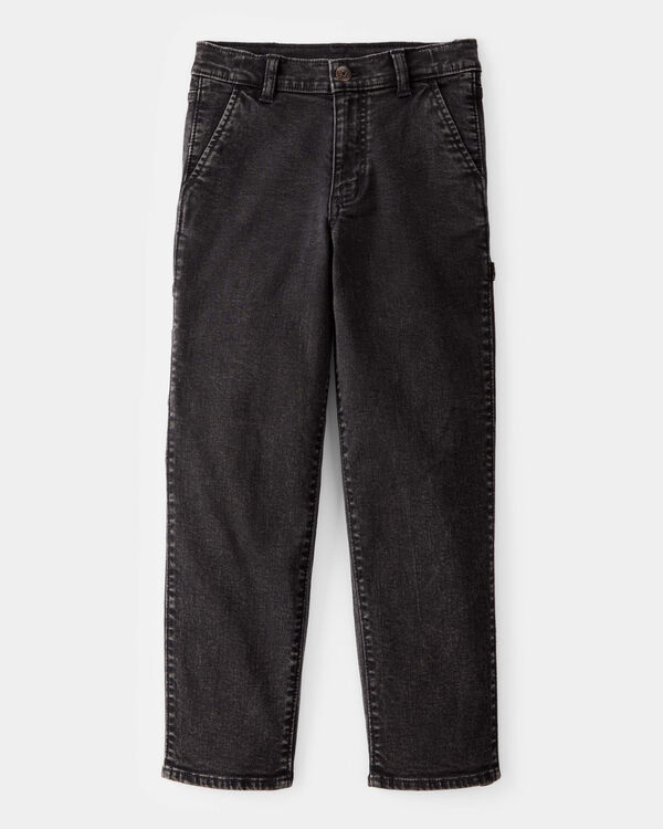 carter's Kid Baggy Iconic Denim Cargo Pants - Black Wash