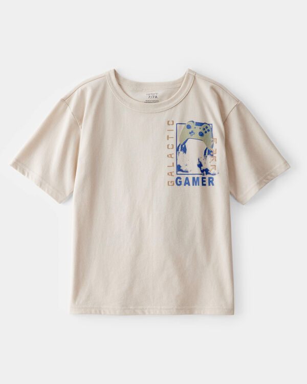 carter's Kid Galactic Gamer Short-Sleeve Graphic Tee - Cream