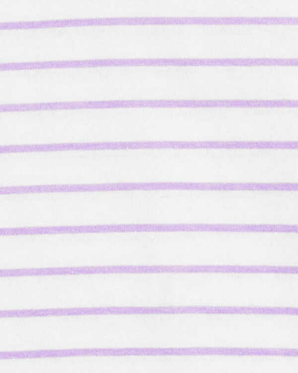 Carter's Kid Striped Short-Sleeve Fashion Top - Purple