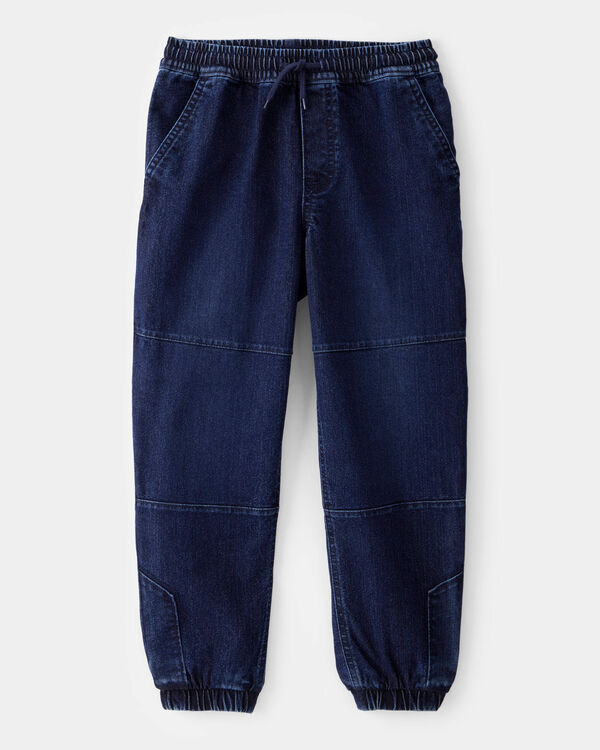 carter's Kid Tapered Iconic Denim Drawstring Joggers - Indigo Wash